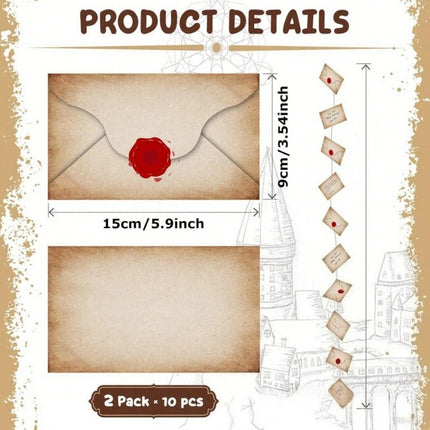 20pcs Magic Wizard Floating Acceptance Letters Banners for Halloween Themed Party Decoration Masquerade Welcome Letter