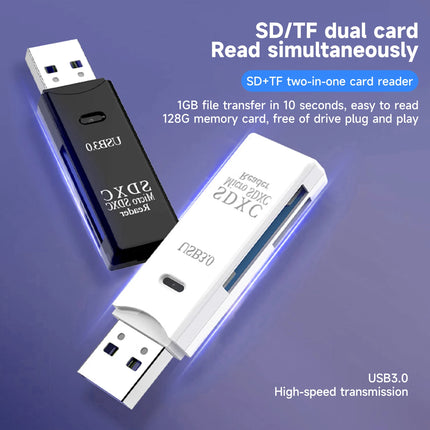 2 in 1 USB 3.0 Card Reader Micro TF sd card Reader usb adapter High Speed Cardreader TF Memory card For PC Laptop Accessories