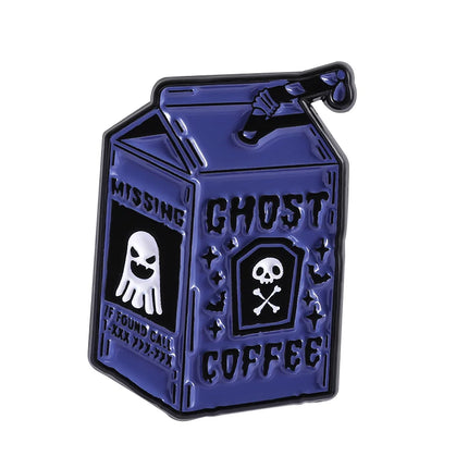 Halloween Skull Candy Lollipop Enamel Pins Goth Skeleton Soda Drink Jiuce Spooky Brooches Lapel Badge Jewelry Gifts for Friends