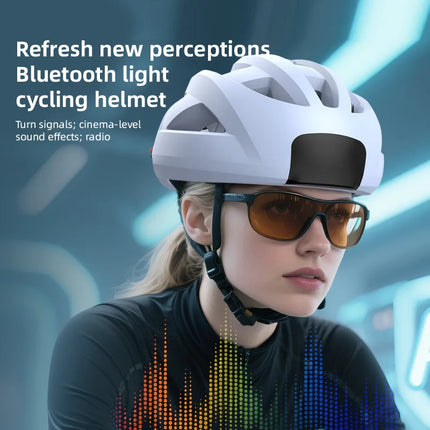 Bluetooth Smart Helmet Unisex Bluetooth Music Light Waterproof Breathable Cycling Safety Bike Helmet Safety Racing Helmets