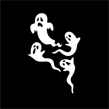 Halloween Car Rearview Mirror Vinyl Sticker Spooky Ghost Decals 7 Mini Bats Sticker Car Accessories Decorative Halloween Gift
