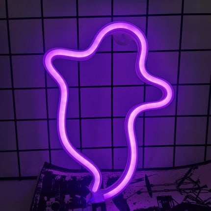 Halloween Bat Spirit LED Neon Wall Decor for Party Gift - Terrifying Atmosphere - USB or Battery Powered