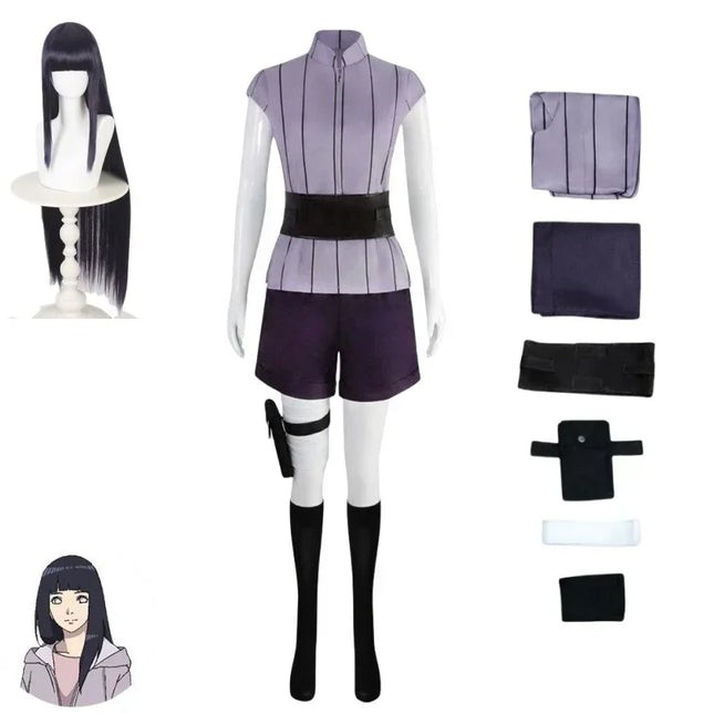 Halloween cartoon Hinata Hinata Cosplay Costume Wig Women's Costume Halloween Carnival Party Set
