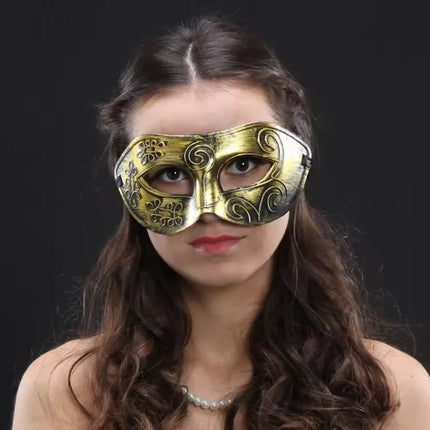 Halloween Mask Hot Sale Party Face Mask Lovely Men Burnished Antique Silver/Gold Venetian Mardi Gras Masquerade Party Ball Mask