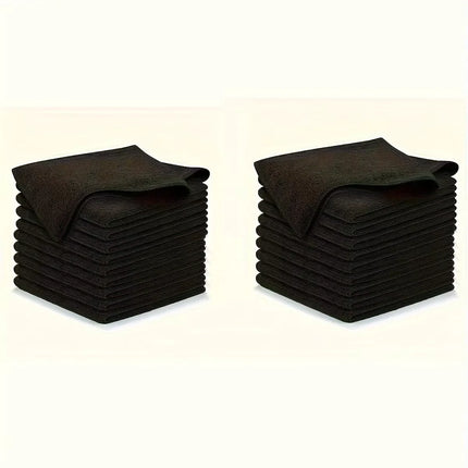 5/10/20pcs Kitchen Towel, Ultra-fine Fiber Light Gray Cleaning Cloth Set, Absorbent, Soft And Stain-removing Cloth