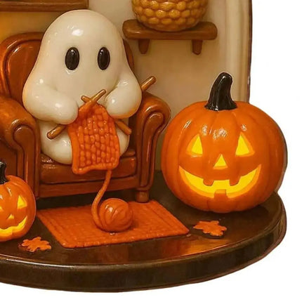 Cute Reading Ghost Halloween Ghost Ornaments 2D Flat Halloween Spooky Decorations Decorative Pendant Party Supplies