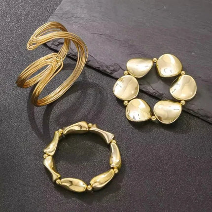 Geometric Cuff Bracelet Set