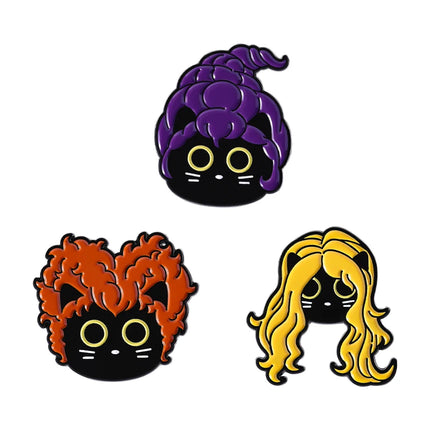 2-5Pcs/Set Punk Halloween Collected Enamel Pins Pumpkin Duck Capybara Skeleton Cat Ghost Brooch Lapel Badge Jewelry Gift Friends