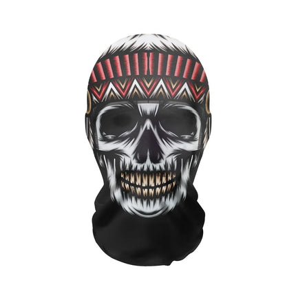 Skeleton Full Face Fashion Headwear Mask Motorcycle Perspective Net Balaclava Bike Outdoor Wearing Halloween, Christmas Mask