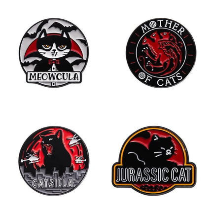 2-5Pcs/Set Punk Halloween Collected Enamel Pins Pumpkin Duck Capybara Skeleton Cat Ghost Brooch Lapel Badge Jewelry Gift Friends