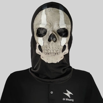 Unisex Cosplay Halloween Horror Ghost Skull Mask Latex Headgear Helmet Cosplay Perform Party Masquerade Prop