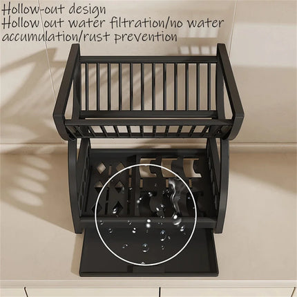 Kitchen Storage Rack, Bowl And Dish Storage Rack, Drain Rack, Household Multifunctional Bowl And Chopstick Rack Storage Box ﻿
