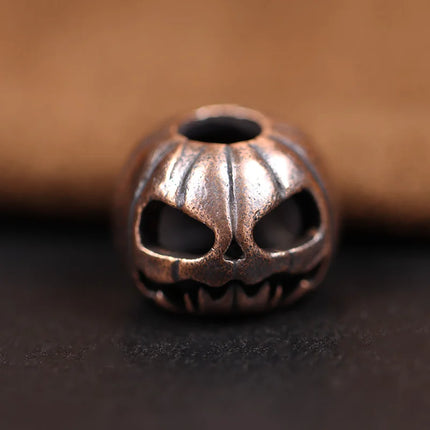 Halloween Pumpkin Skull Face Lantern EDC Brass Knife Beads DIY Woven Paracord Lanyard Pendants Outdoor Tool Hangings Accessories