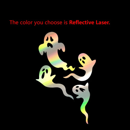 Halloween Car Rearview Mirror Vinyl Sticker Spooky Ghost Decals 7 Mini Bats Sticker Car Accessories Decorative Halloween Gift