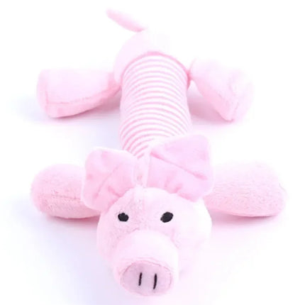 Cute Plush Squeak Toys Pet Wolf Rabbit Animal Plush Toys Dog Chew Whistling Involved Squirrel Dog Toy Funny Pet Products