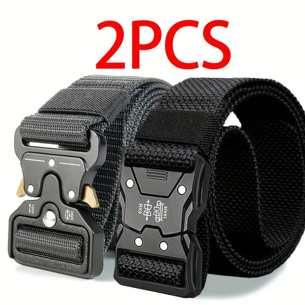 High quality tactical belt for men fashionable business trend outdoor sports canvas breathable and wear-resistant belt for men