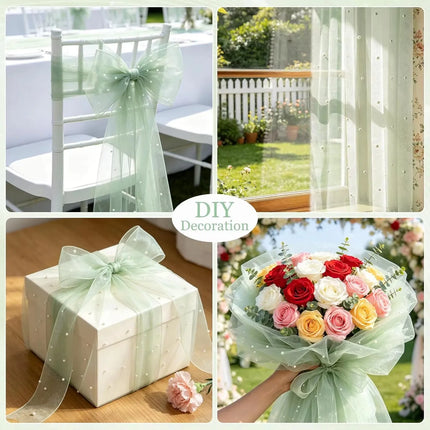 Pearl Tulle Table Runner