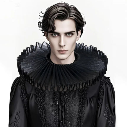 Halloween Carnival Party Cosplay Props The Middle Ages Noble Literary Arts Ruff Retro Collar Stage Performance Accessories
