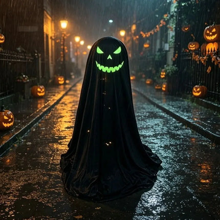 Luminous Halloween Standing Ghost Decor Adjustable Gothic Outdoor Light-up Ghost ED Lights Soft LED Lights Halloween Decor Prop