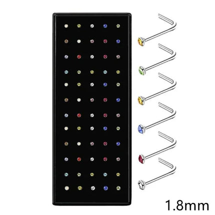 Crystal Stainless Steel Nose Studs
