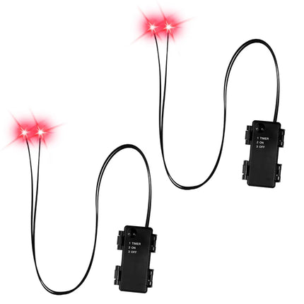 2 Pcs Halloween Led Glowing Eyes with Timer Light Up Skeleton Eyes Horror Diy Eyes for Masks Pumpkins Tombstones and Props