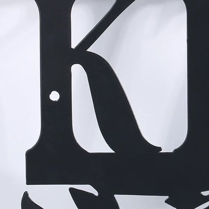 Kitchen Black Letter Metal Art Signs Wall Decor Rustic Plaque CutOut Kitchen Door Dining Room Decoration Home Decorative