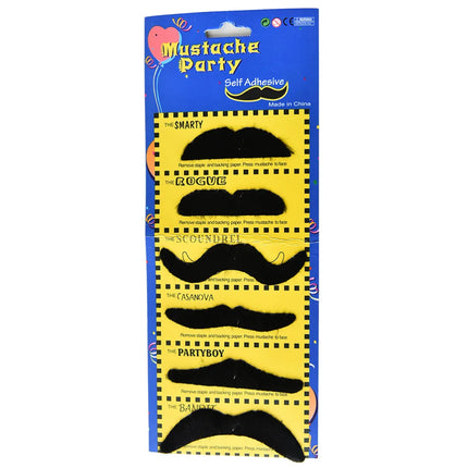 6pcs/set Funny Fake Beard Whisker Costume Party Halloween Fake Mustache Moustache