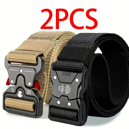 High quality tactical belt for men fashionable business trend outdoor sports canvas breathable and wear-resistant belt for men