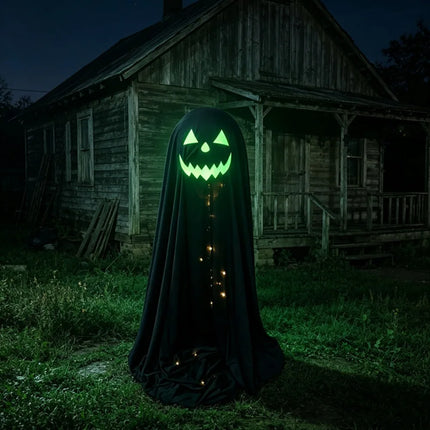 Luminous Halloween Standing Ghost Decor Adjustable Gothic Outdoor Light-up Ghost ED Lights Soft LED Lights Halloween Decor Prop