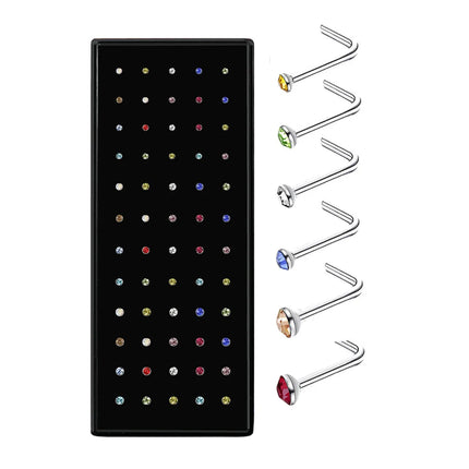 Crystal Stainless Steel Nose Studs