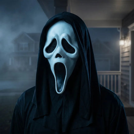 Scream Ghostface Mask Latex Horror Full Head Party Ghostface Mask Grimace Prank Cosplay Prop Hallowee Decor Party Supplies Gift