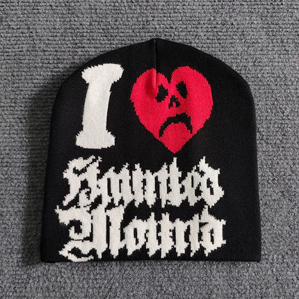 Halloween Cartoon Pumpkin Smile Warm Knitted Hat Jacquard Fun Holiday Gift Adult Unisex Knit Cap