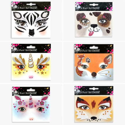 Halloween Carnival Party Face Stickers Animal Face Stickers Valentine's Day Face Stickers Makeup Stickers Children's Stickers