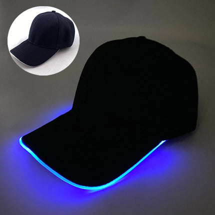 Halloween Adult Hat Led Optical Fibre Cap Baseball Cap NightClub Concert Masquerade Outdoor Fun Event Supplies Rap Summer Hat