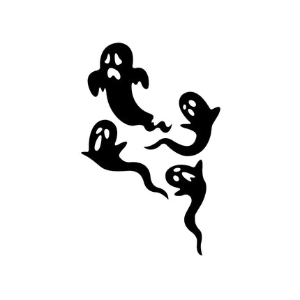 Halloween Car Rearview Mirror Vinyl Sticker Spooky Ghost Decals 7 Mini Bats Sticker Car Accessories Decorative Halloween Gift