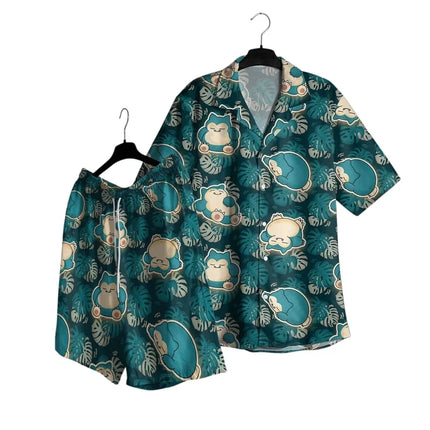 Anime Hawaiian Shirt Set