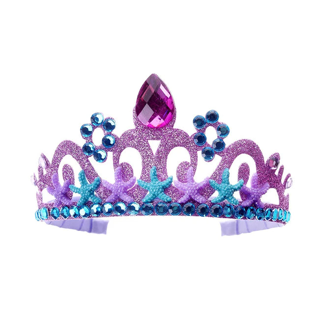 Mermaid Series Theme Party Children's Crown Birthday Crown Birthday Party Supplies Mermaid Props Decoration Headdress