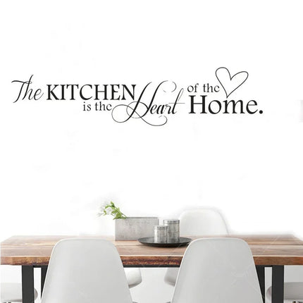Kitchen Wall Stickers The Kitchen Is Heart Home Wall Stickers DIY Removable Letter Vinyl Wall Art Decals Kitchen Wall Decoration
