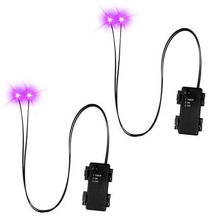 2 Pcs Halloween Led Glowing Eyes with Timer Light Up Skeleton Eyes Horror Diy Eyes for Masks Pumpkins Tombstones and Props