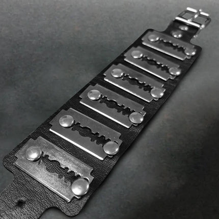 Halloween Punk Gothic Pu Leather Fashion Bracelet, Daily Holiday Party Costume Decoration, Hip-Hop Performance Handmade Outfit