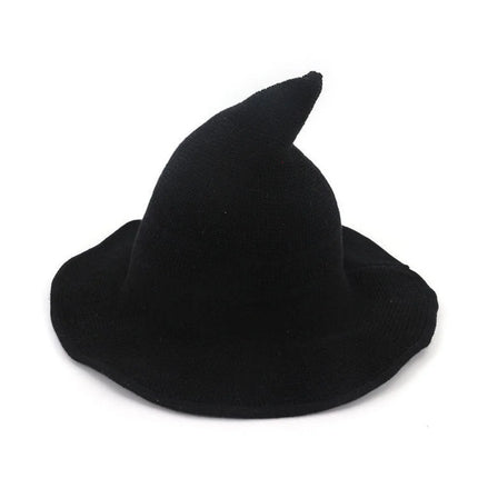 Halloween Witch Hat Long Point Hat Knitted Cap for Women Halloween Party Hat Magical Hat Festival Party Cosplay Decoration