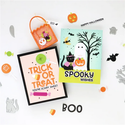 August 2026 New Halloween 13 Days of Crafty Treats Metal Cutting Dies Clear Stamps for DIY Making Card Scrapbook Embossed Paper
