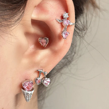 Pink Zircon Cartilage Stud