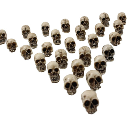 20-60Pcs Skull Sculptures Collectable Halloween Decorative Skeleton Model Festival Theme Landscape Garden Potted Plant Decor