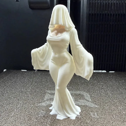 A 12cm ghost ornament, 3D printed white dress ghost decoration, funny Halloween indoor and outdoor decoration