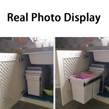 Kitchen Sink Trash Can Large Kitchen Cabinet Recycle Bin Food Waste Litter Bins Dustbin Recycling Trash Sorting Home Appliance