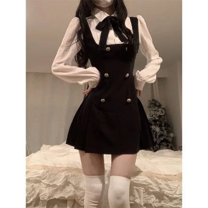 Women's Preppy Bow Dress