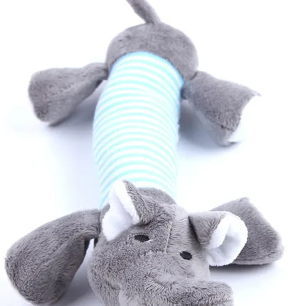 Cute Plush Squeak Toys Pet Wolf Rabbit Animal Plush Toys Dog Chew Whistling Involved Squirrel Dog Toy Funny Pet Products