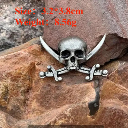 Halloween Skull Pin Punk Skeleton Badge Gothic Brooch for Jewelry Accessory Gifts Wholesale