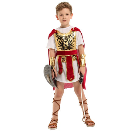 Halloween cosplay children, boys and girls, Roman warrior costumes, ancient Roman Empire soldier cosplay costumes, party costume